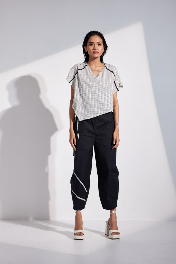 Stripes Layered Top & Crop Pant Co-Ord Set