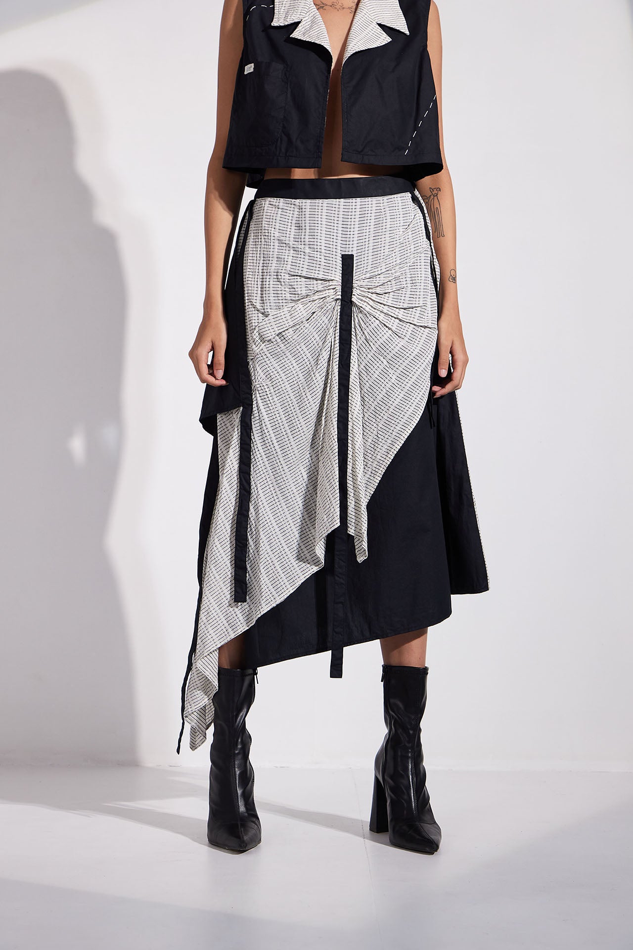 Asymmetric Layered Skirt