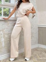 Ribbed Knit Loose Fit Leisure Suit