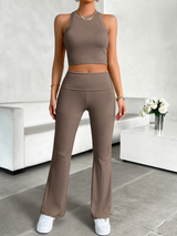 Ribbed Round Neck Tank and Pants