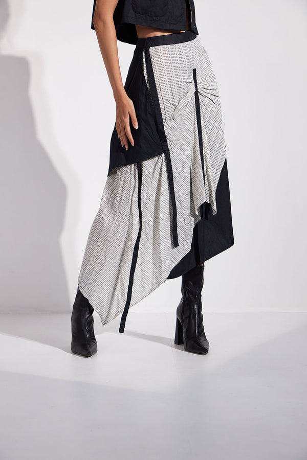 Asymmetric Layered Skirt