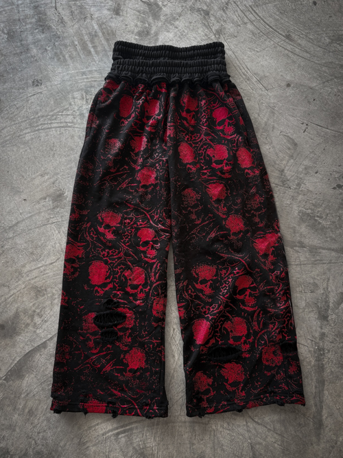 Candy Skull Double Waisted Sweatpants
