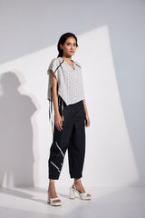 Stripes Layered Tie-Up Top