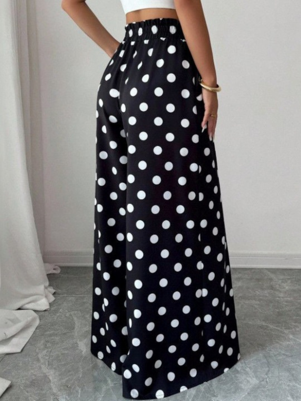Black Polka Dot Pants