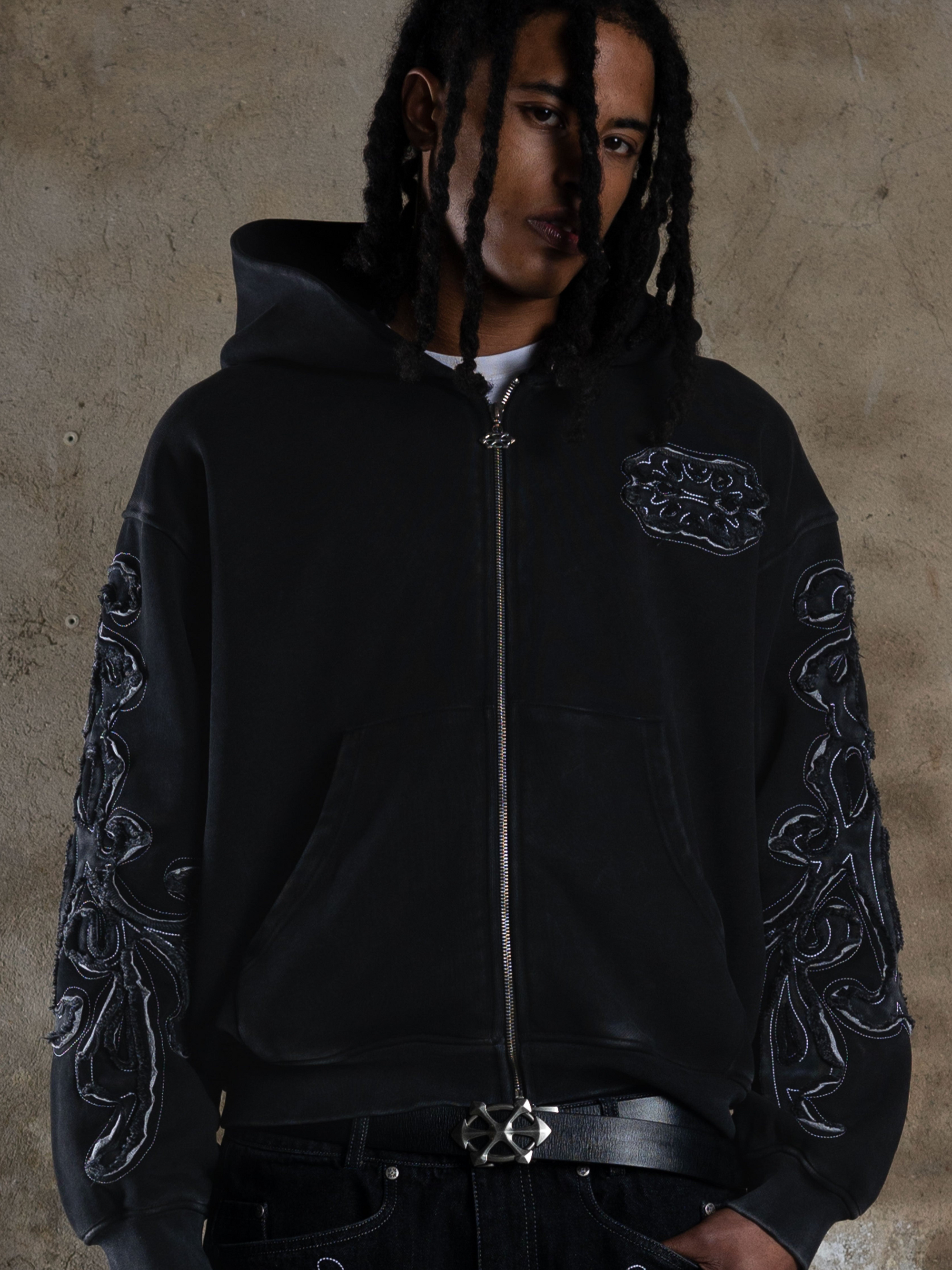 Dark NeoArt Zip Hoodie