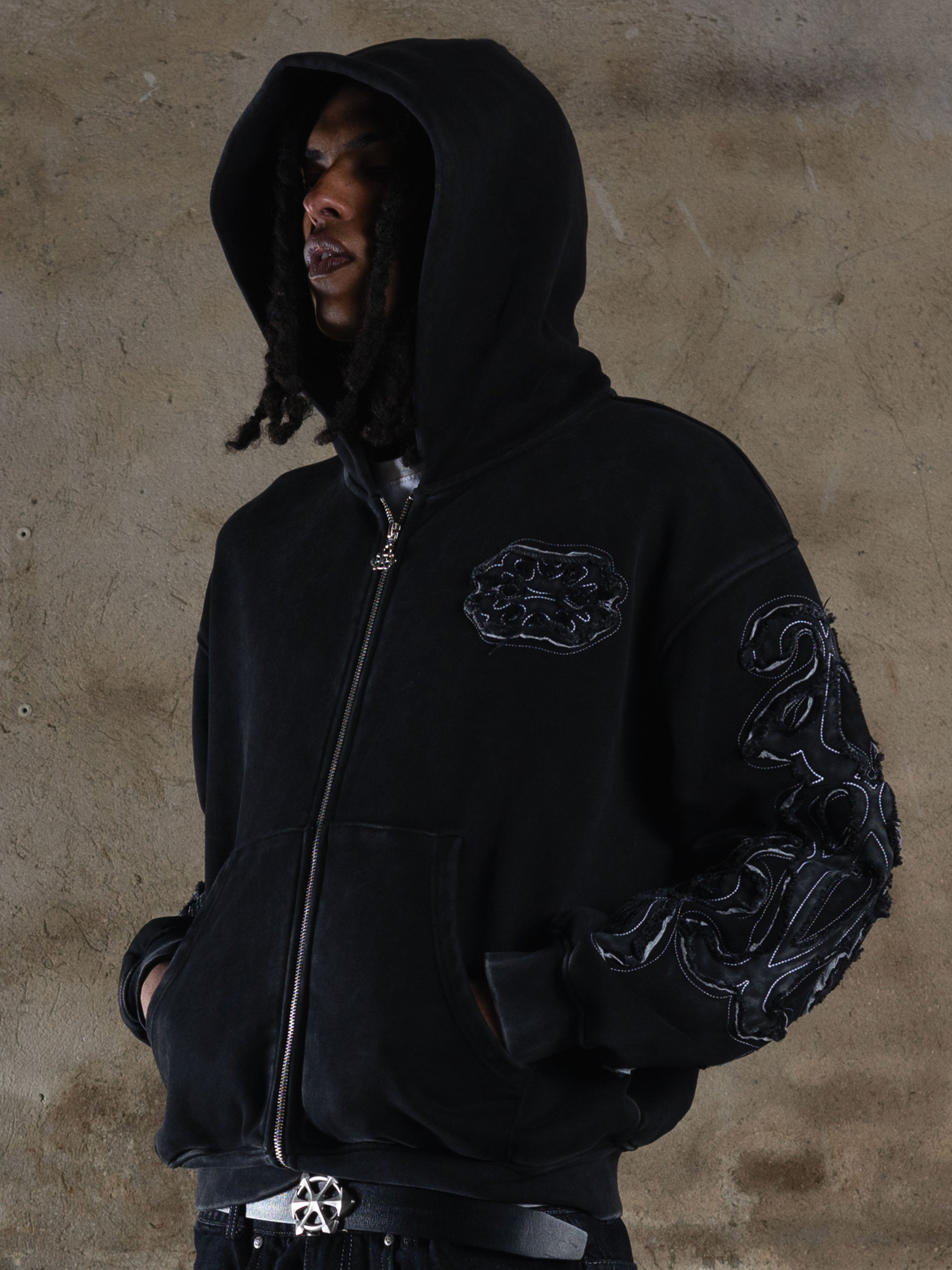 Dark NeoArt Zip Hoodie