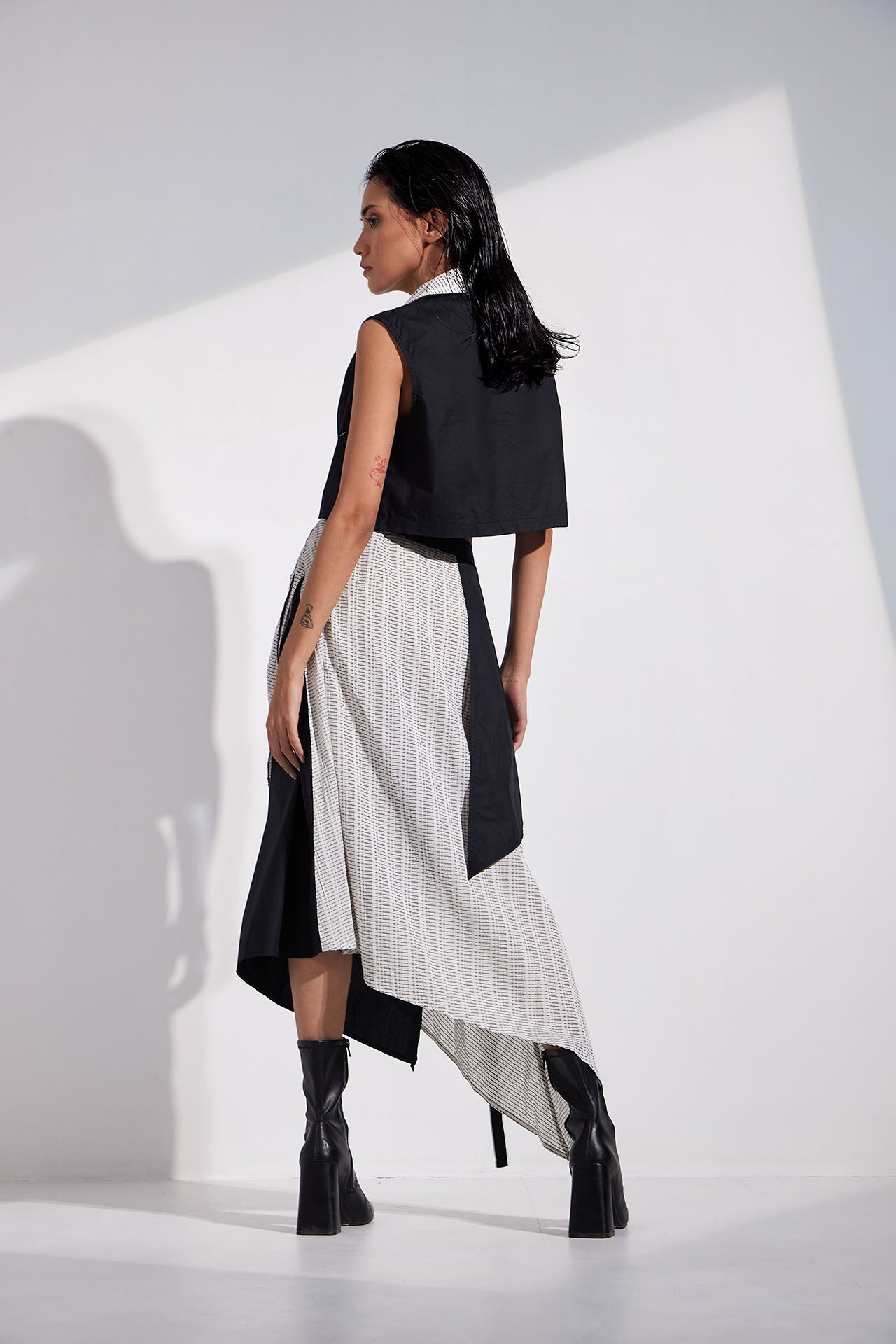 Asymmetric Layered Skirt