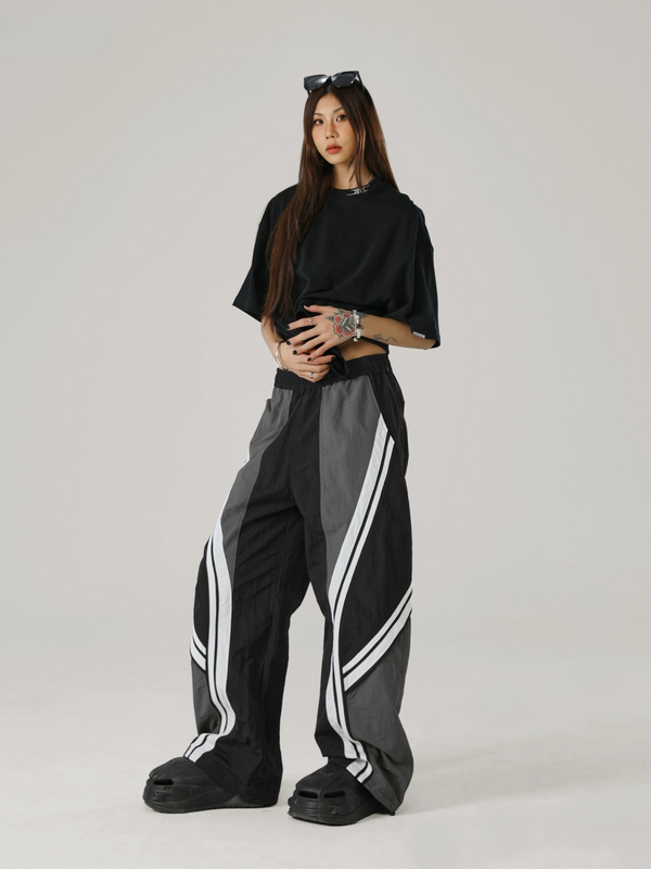 Splicing Stripes Track Pants