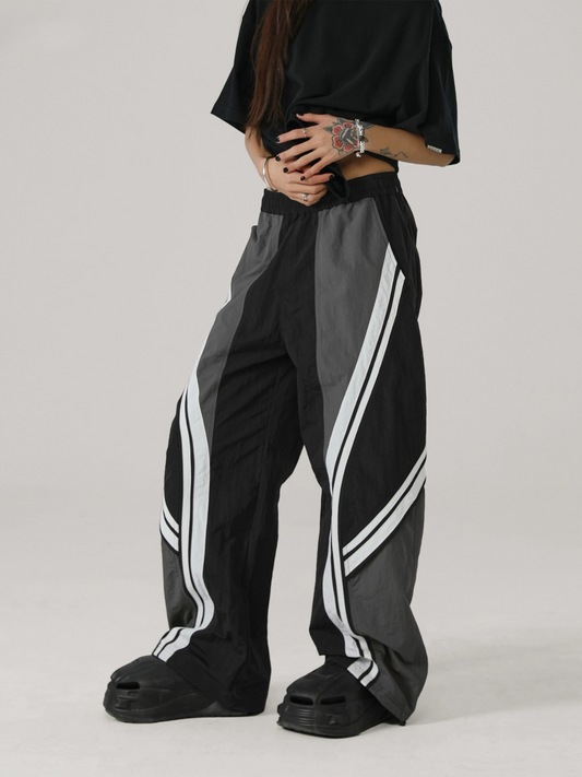 Splicing Stripes Track Pants