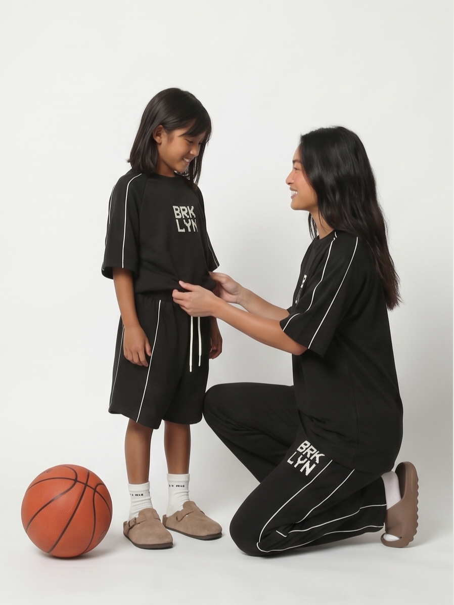 ESSENTIALS BLACK | Mom & Me Co-ord Set