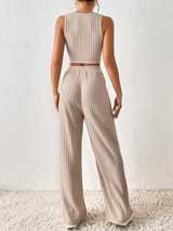 Solid Ribbed Knit Co ord set