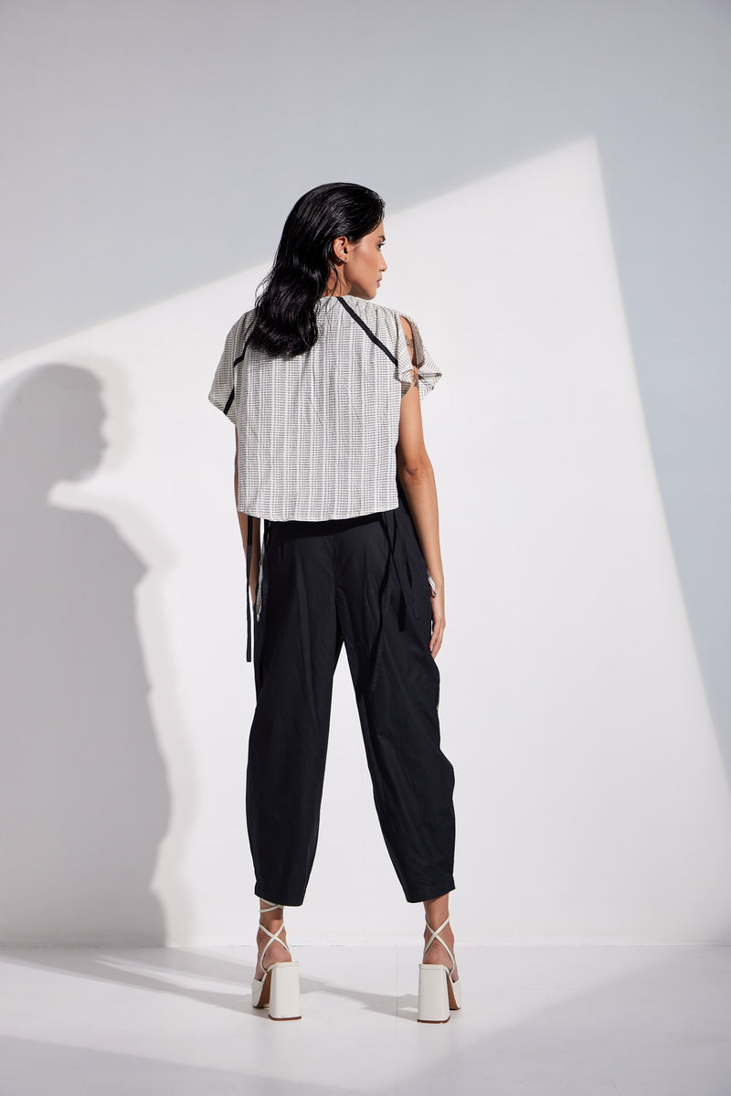 Stripes Layered Top & Crop Pant Co-Ord Set