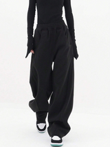 Solid Wide Leg Pants