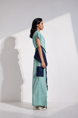 Aqua asymmetric top and box pleat trousers co-ord set