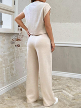 Ribbed Knit Loose Fit Leisure Suit