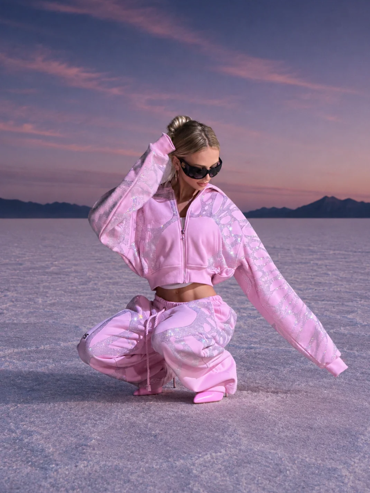 Crystal Veins Set - Baby Pink