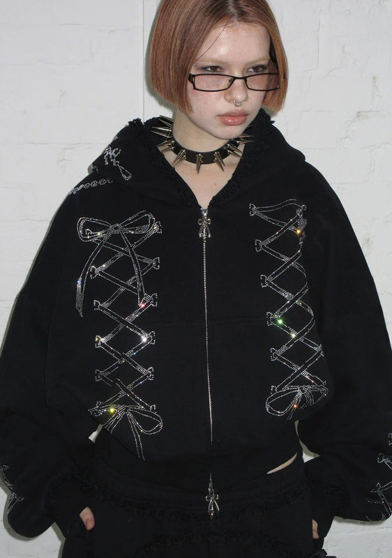 Confessions Rhinestone Hoodie